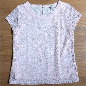 Banana Republic Pink Lace Tee